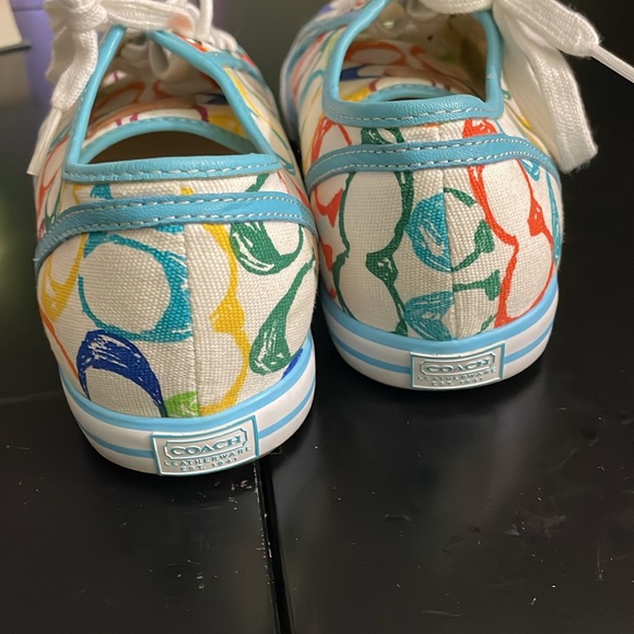 COACH Dawnell 8M Multi-Color Signature Sneaker Tennis Shoes F2460/C05 - Picture 7 of 10